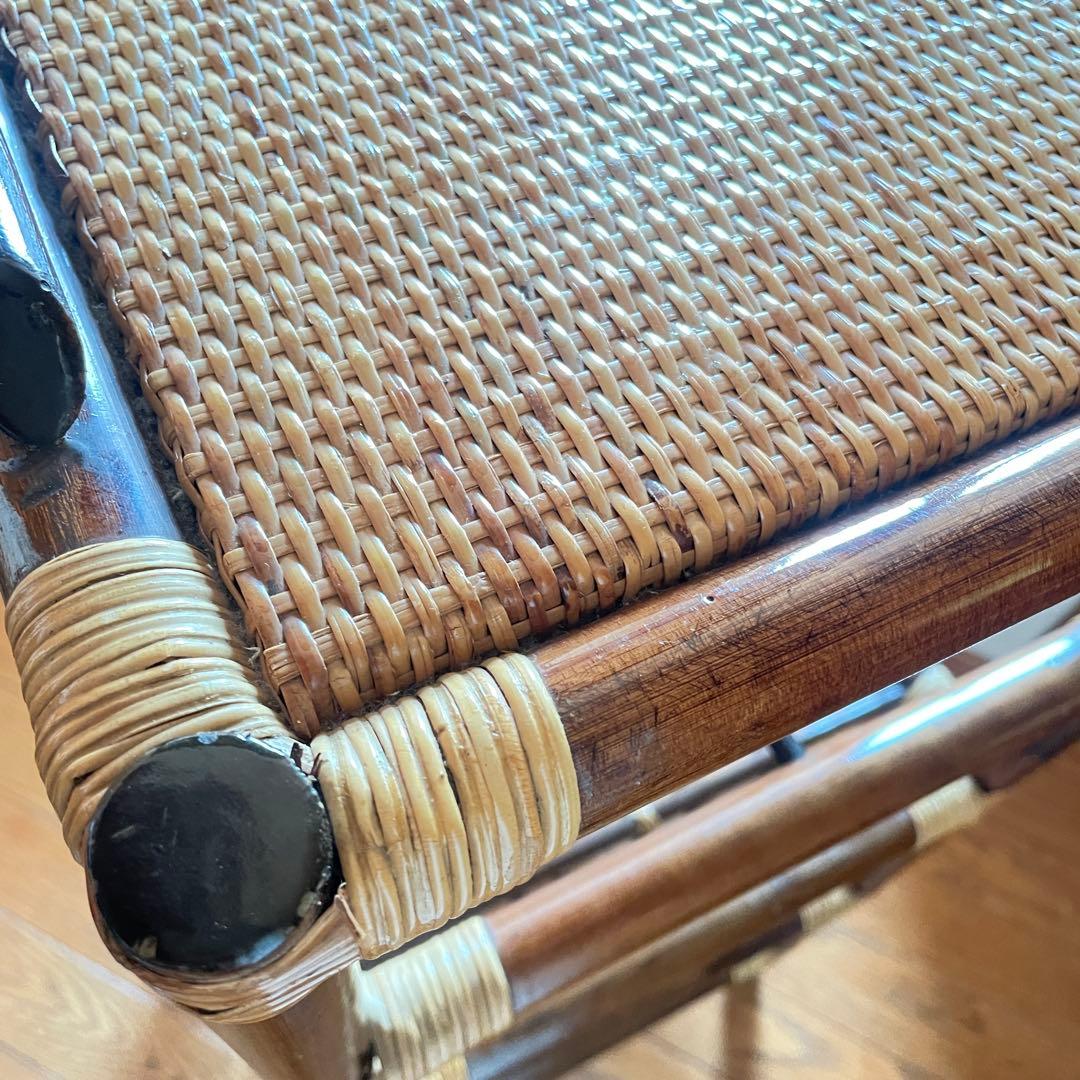 【ラタン ミラー付きラック】ヴィンテージ 収納棚 ドレッサー レトロ 籐
