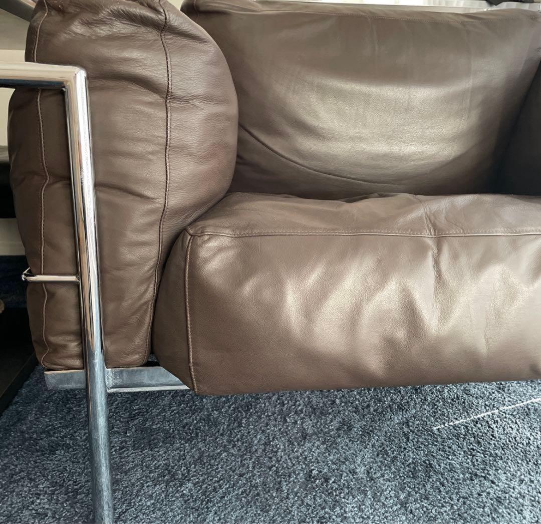 【最終価格】ル・コルビジュエ LC3 ブラウン　1人掛ソファー