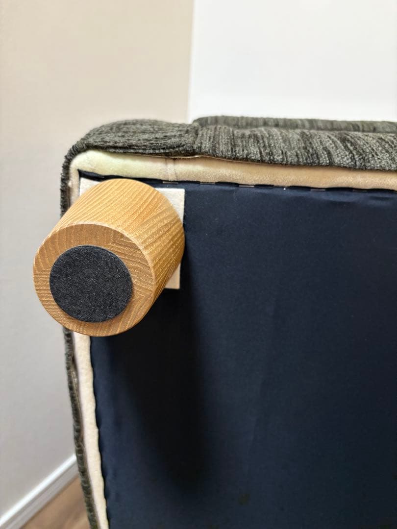 ダークグリーンの1掛けソファ(美品)