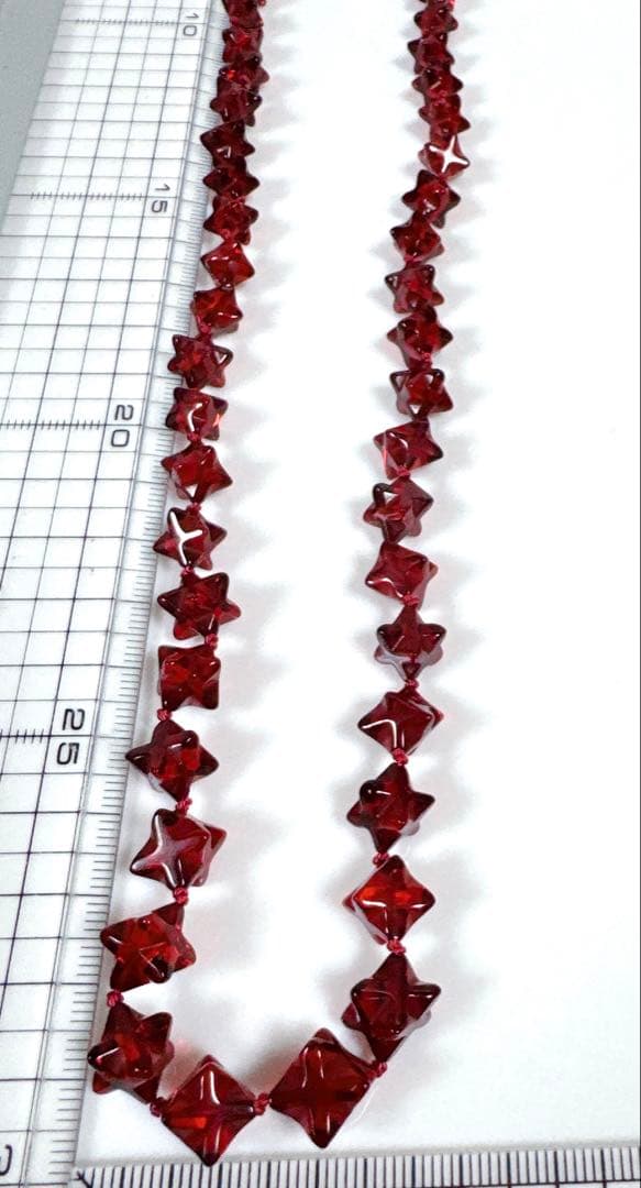 赤琥珀ネックレスレッドアンバーネックレスNO25-2393