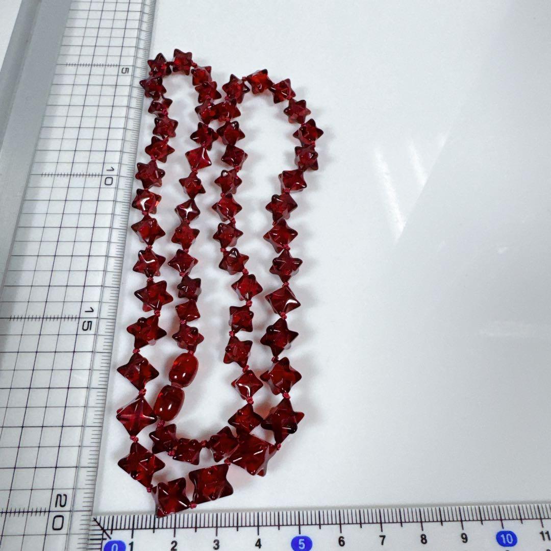 赤琥珀ネックレスレッドアンバーネックレスNO25-2393