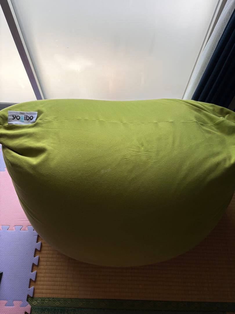 yojibo U字型クッション グレー/グリーン