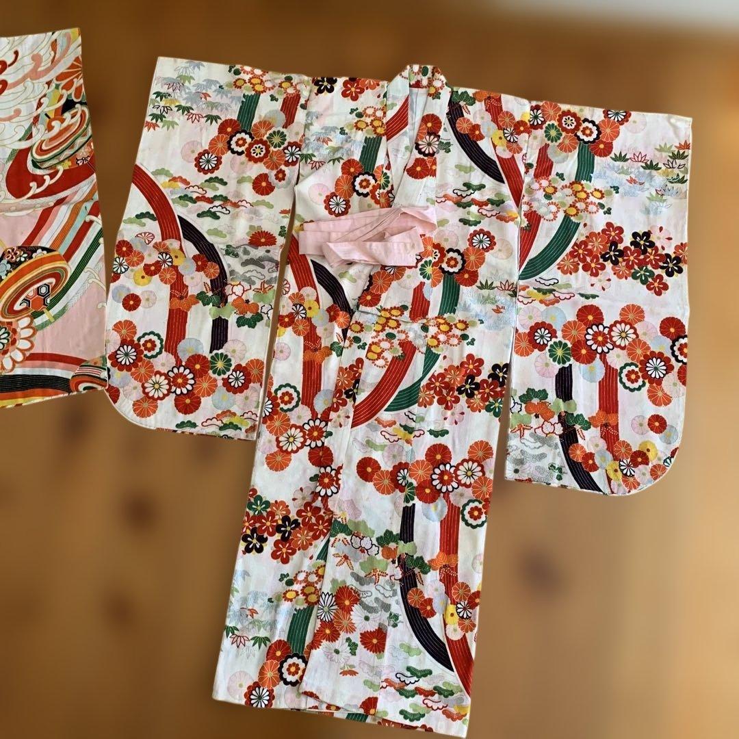 アンティーク　レトロ　骨董品 昭和初期　伝統的な子供用着物 2枚