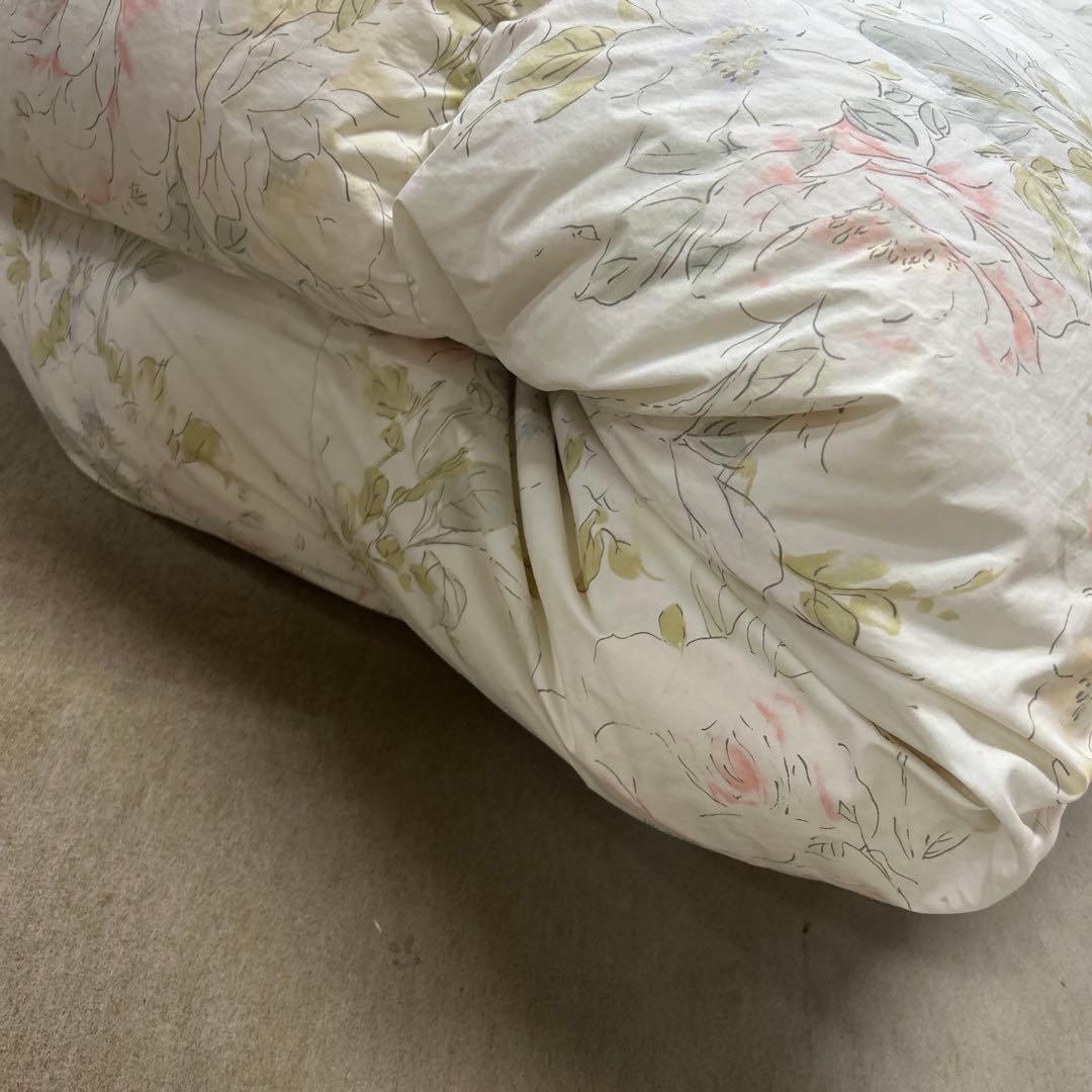 【西川　高級羽毛布団】　シングルサイズ　花柄