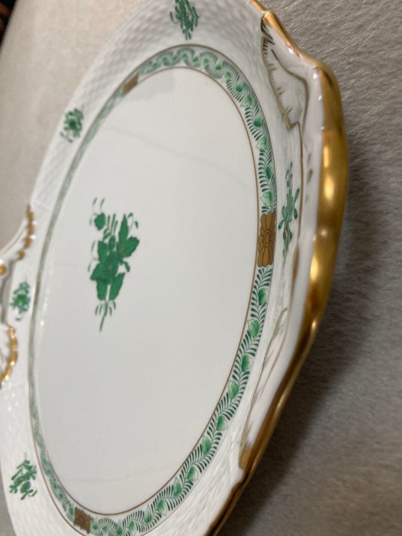 ヘレンド　アポニーグリーン　プレートセット