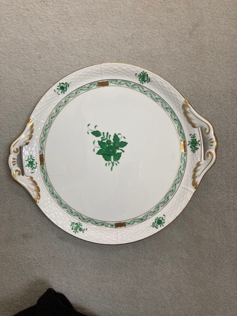 ヘレンド　アポニーグリーン　プレートセット
