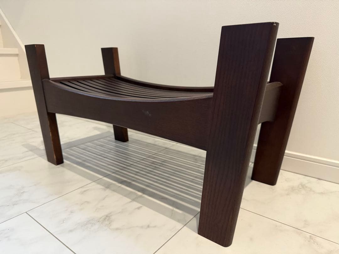 モダンセンターガラステーブル 木製　幅109㎝奥行44.5㎝高さ37.5㎝