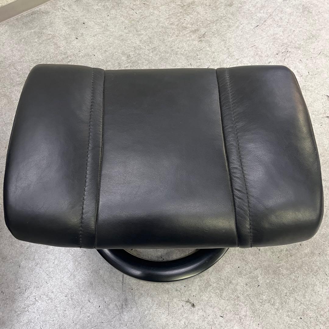 エコーネス ストレスレスチェア＆オットマン Sサイズ ウイング クラシック 黒革