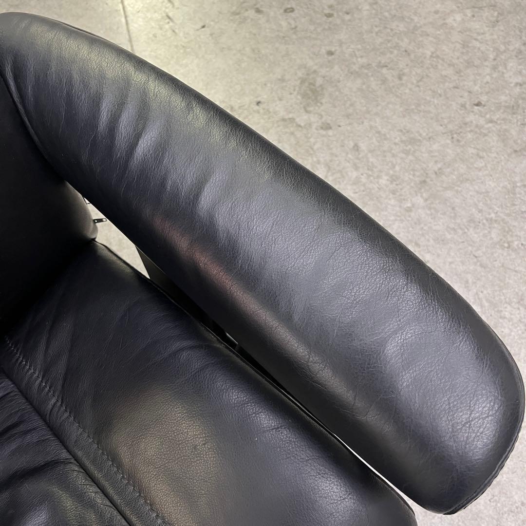 エコーネス ストレスレスチェア＆オットマン Sサイズ ウイング クラシック 黒革