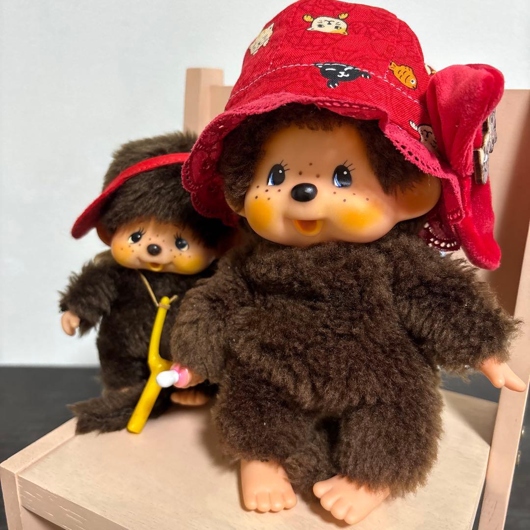 ◼️昭和レトロ◼️モンチッチぬいぐるみ 大小セット セキグチ 美品