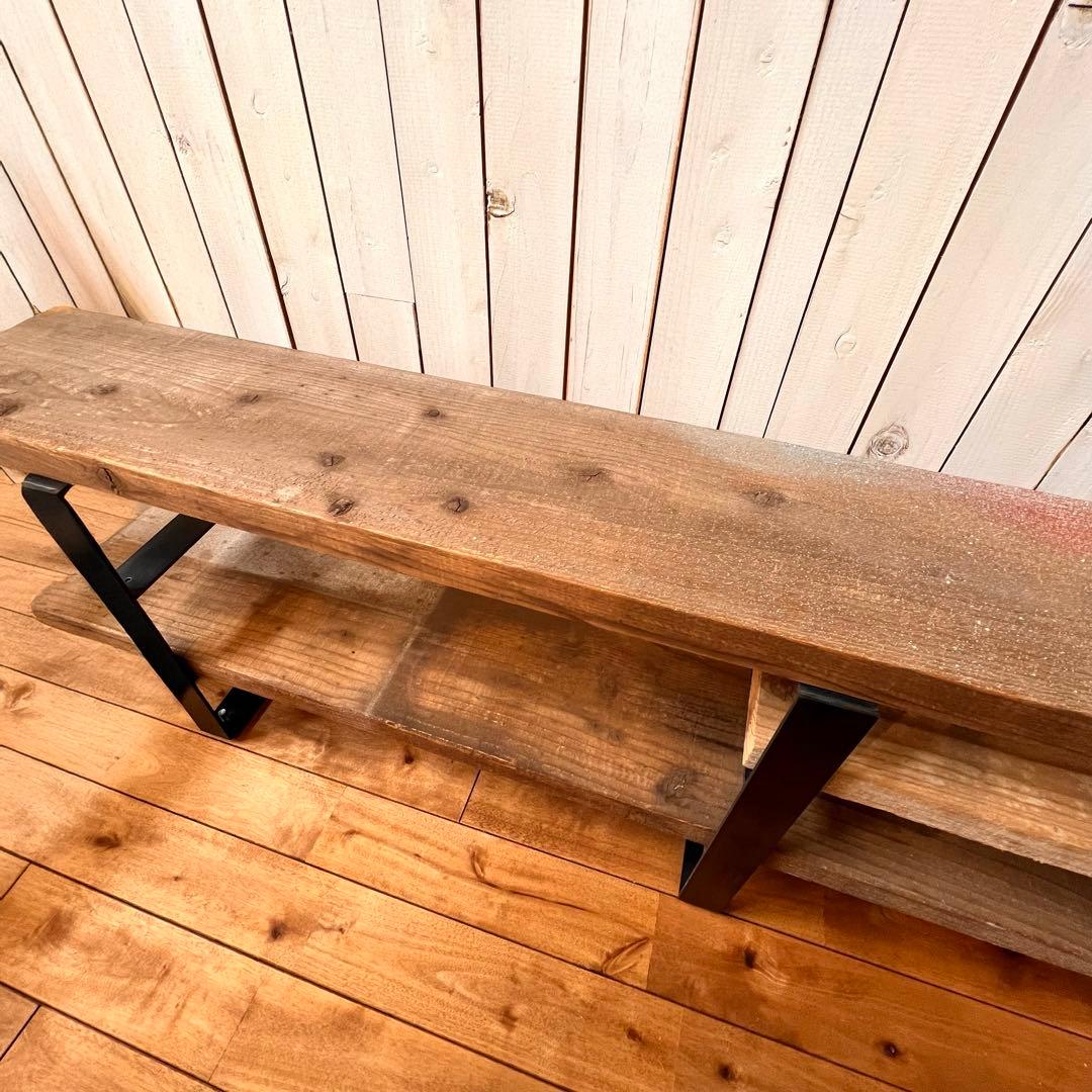 足場板 テレビ台 アイアン脚 W160cm 【送料¥8,600込み】