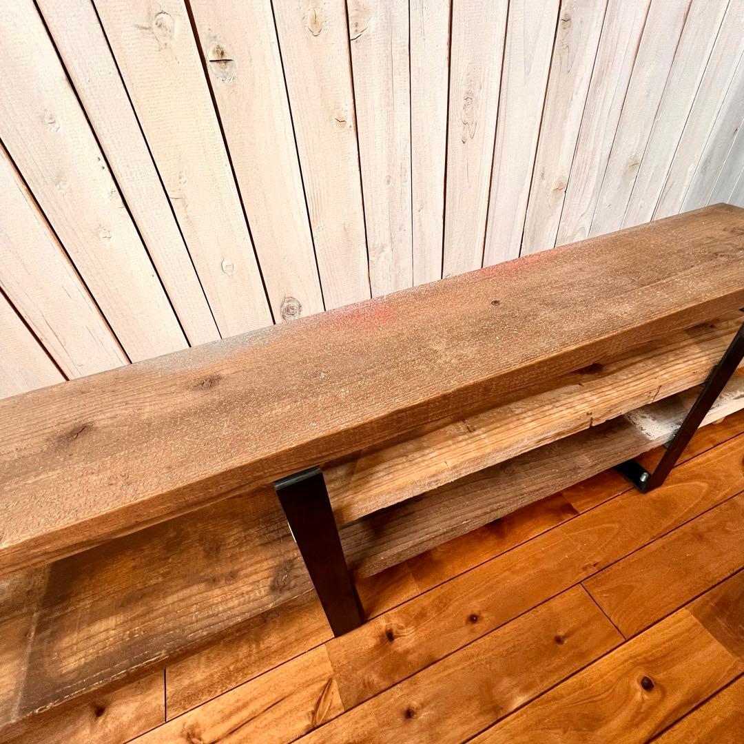 足場板 テレビ台 アイアン脚 W160cm 【送料¥8,600込み】