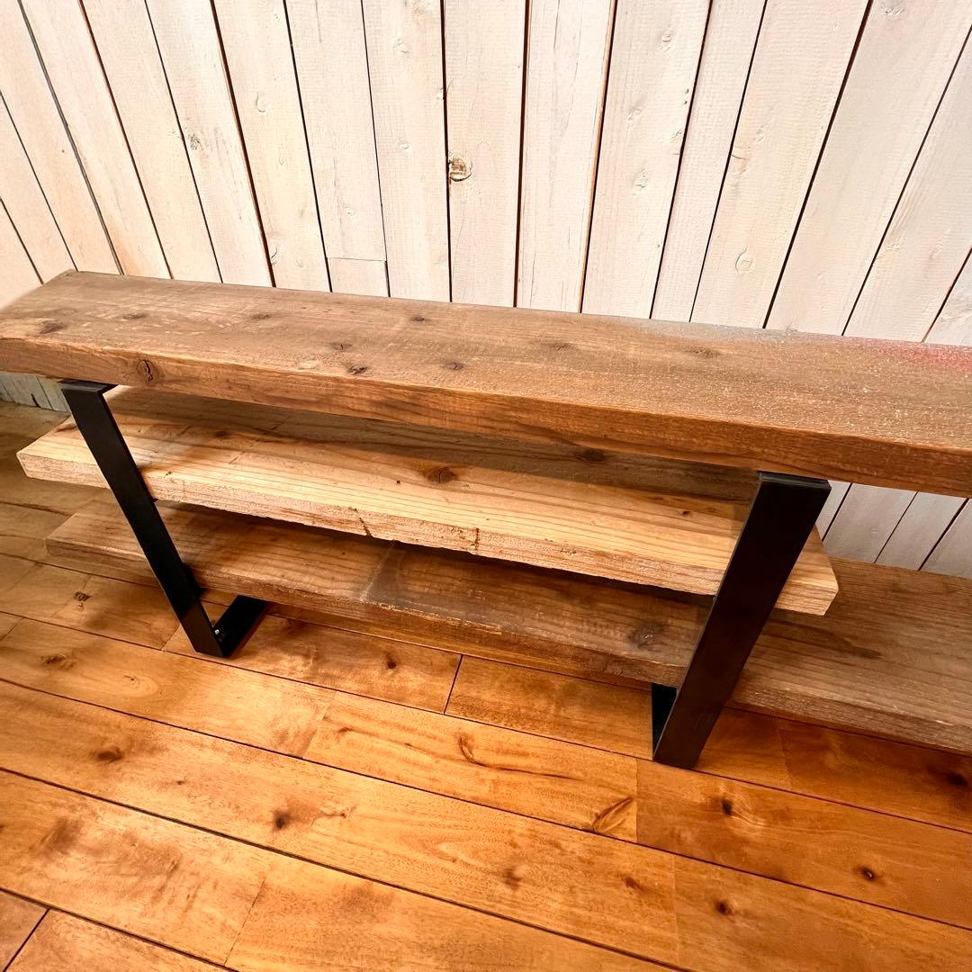 足場板 テレビ台 アイアン脚 W160cm 【送料¥8,600込み】