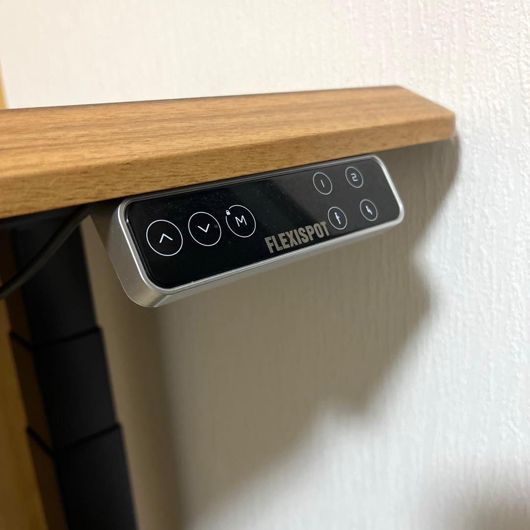Flexispot E7 電動式昇降デスク (ブラック脚+カーブ型天板ブラウン)