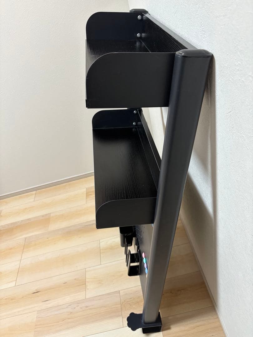 黒の2段収納棚