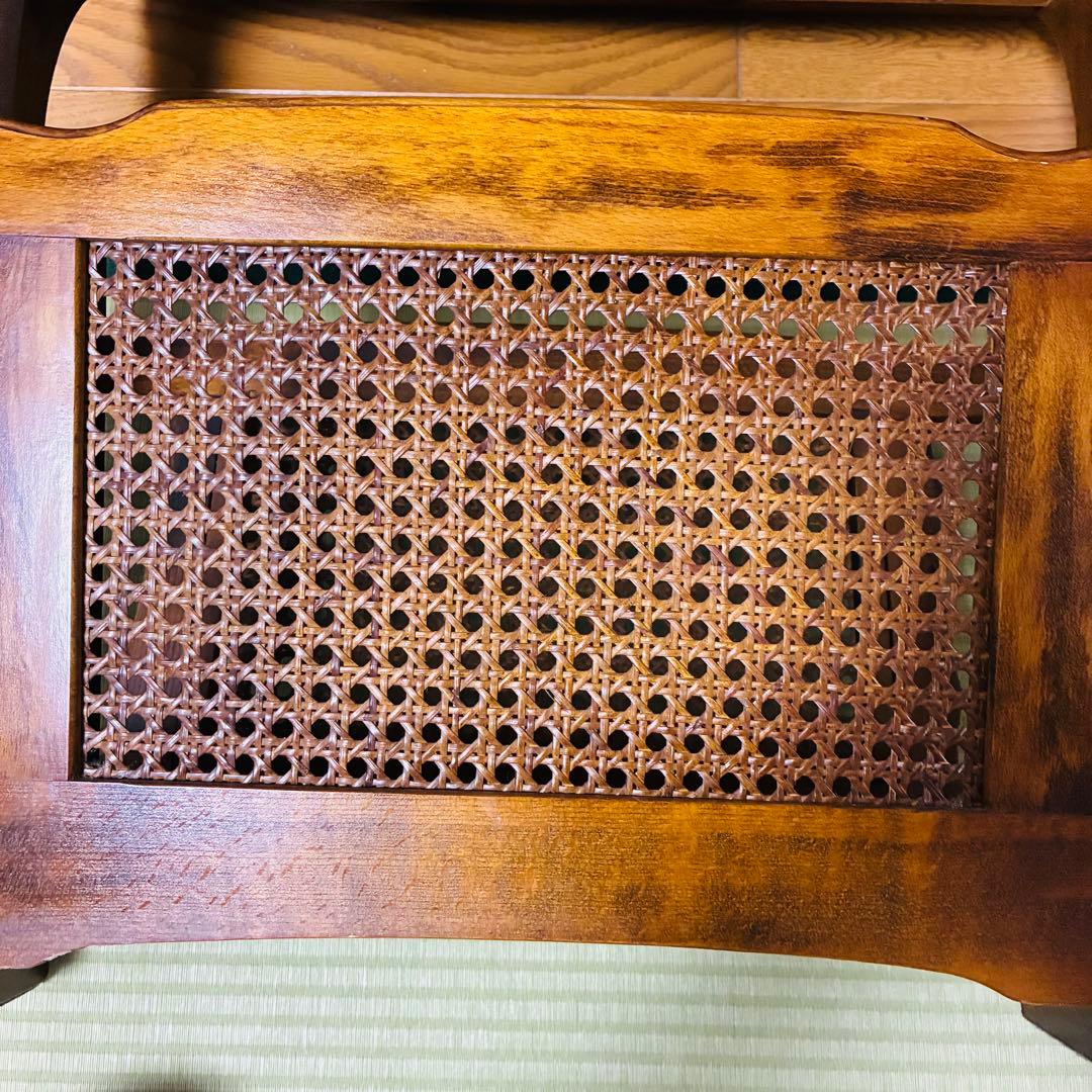 オールドカリモク　サイドテーブル　マガジンラックつき　コロニアル