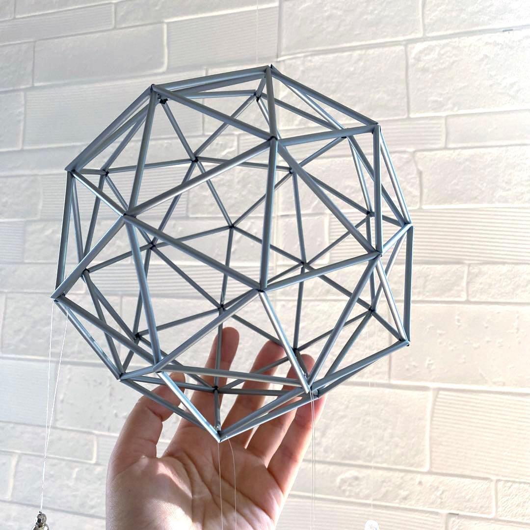 大型ヒンメリ✳︎シルバー ✳︎バブルズ＆シャインスター✳︎ダブルサンキャッチャー