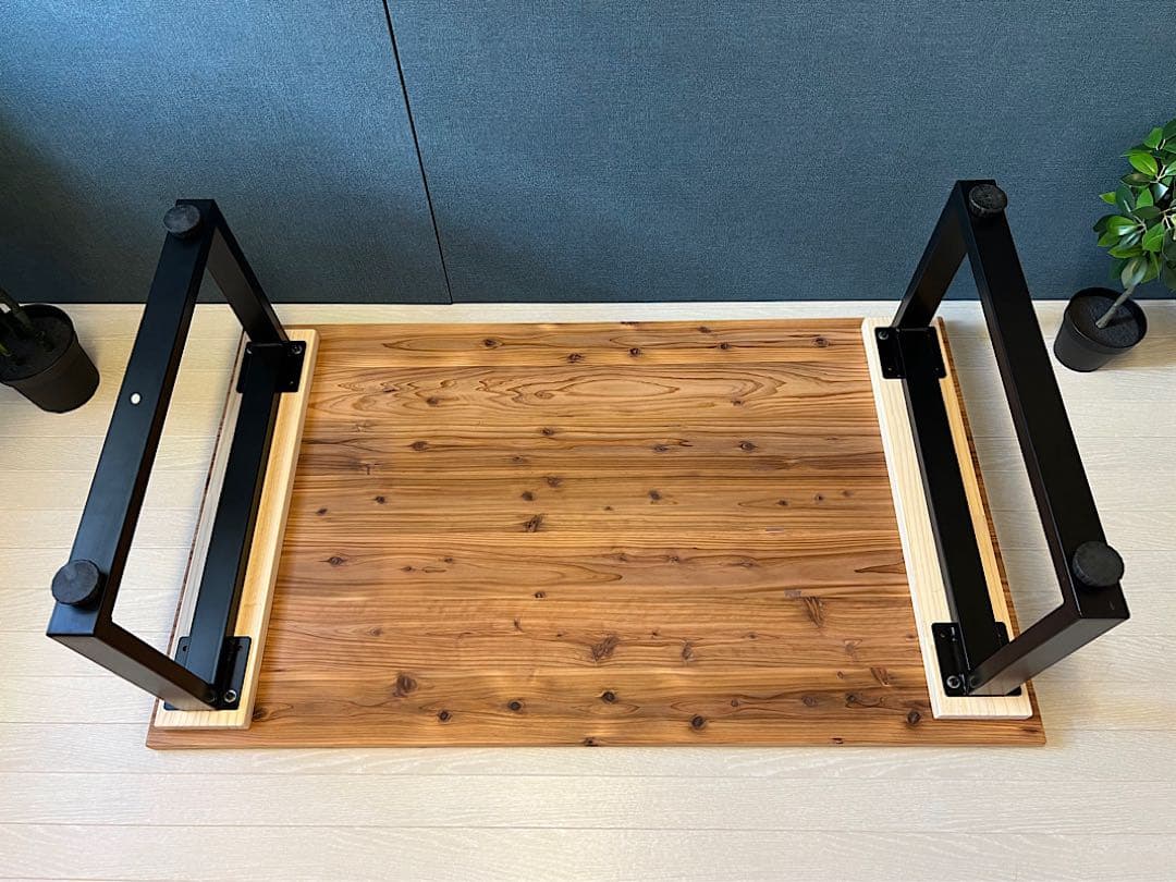 【送料無料】 ローテーブル 長方形 120cm 70cm 杉 アイアン ロ型脚