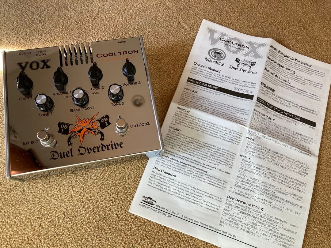 VOX Duel Overdrive 真空管オーバードライブ（2チャンネル）