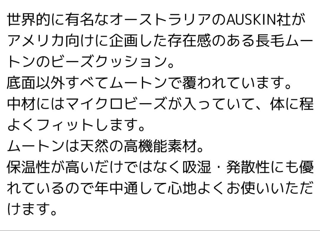 AUSKIN ビーズクッション　茶色