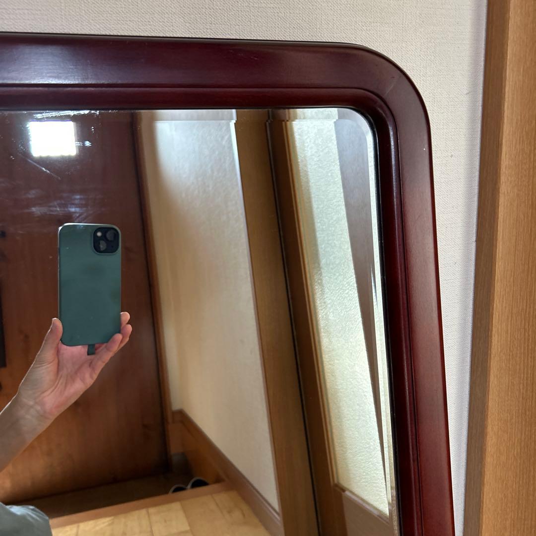 昭和レトロ！ヴィンテージ！オールドカリモク　ウォールミラー　カッコイイです！