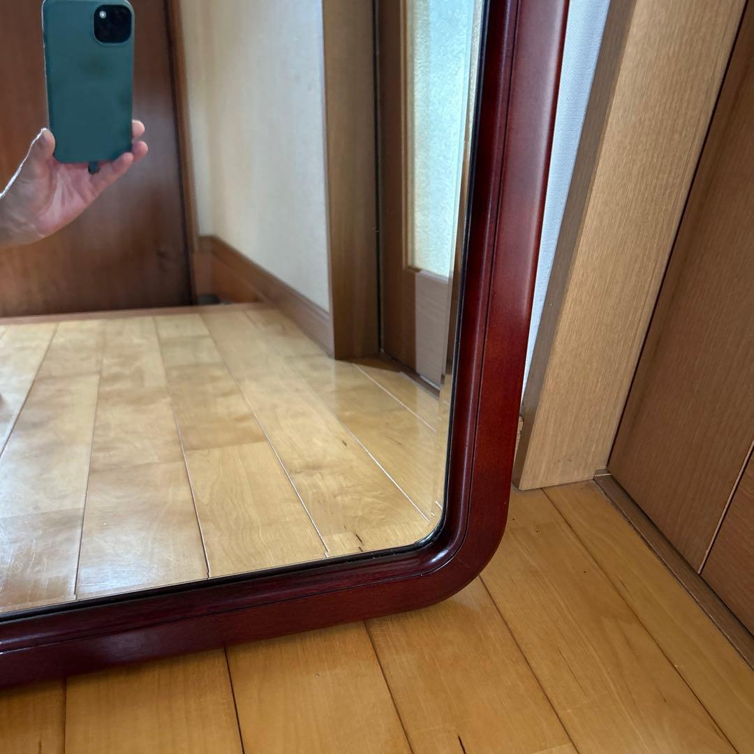 昭和レトロ！ヴィンテージ！オールドカリモク　ウォールミラー　カッコイイです！