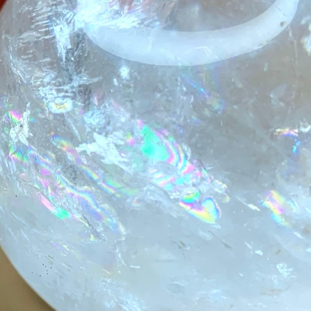 虹入り！✨キラキラレインボー✨ヒマラヤ水晶 丸玉 天然石 原石 と翡翠セット