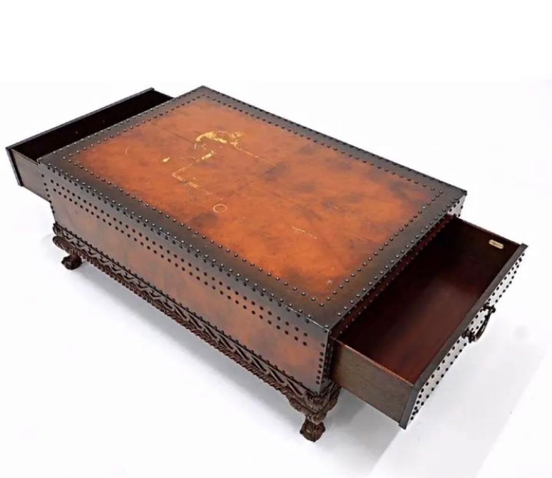 超レア！Ralph Lauren  レザー トランク型 センターテーブル