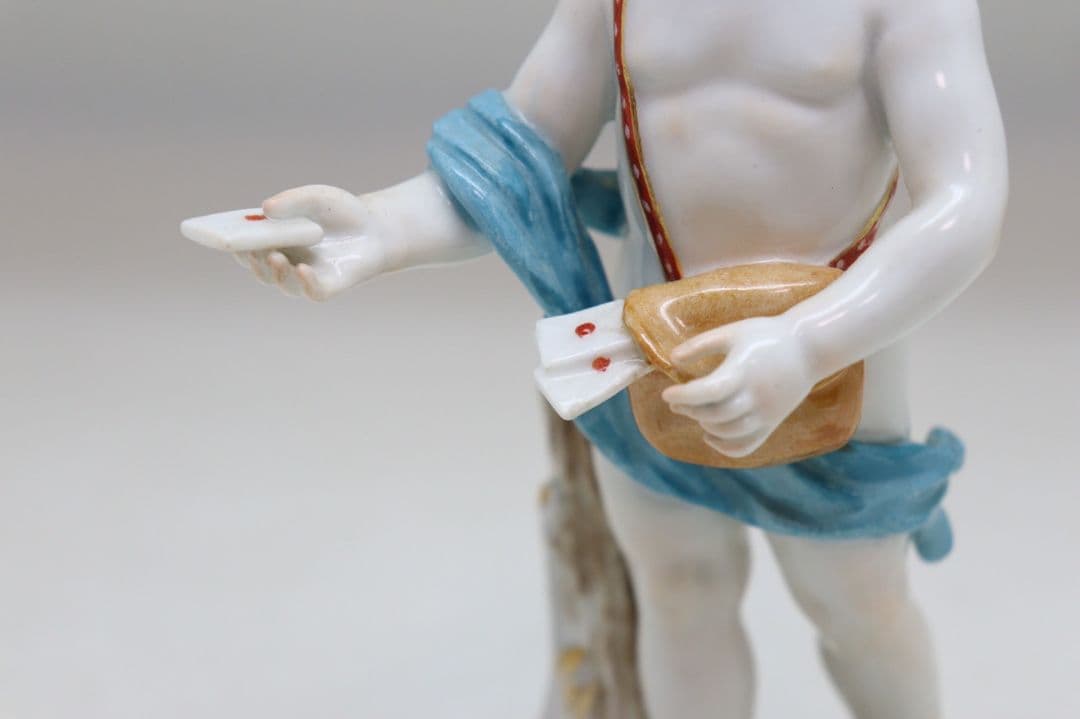 マイセン　天使　郵便配達員　フィギュリン　陶器人形　置物　アンティーク