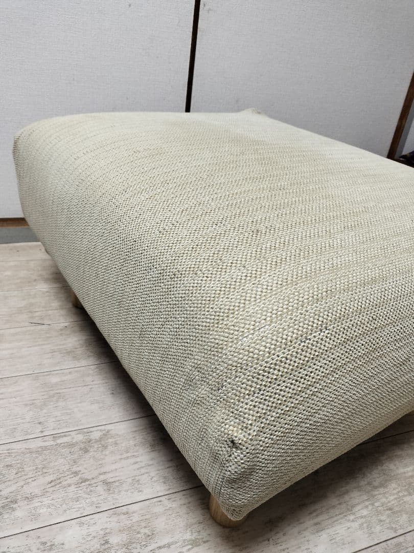 無印良品　オットマン・フェザー・ポケットコイル　カバー付