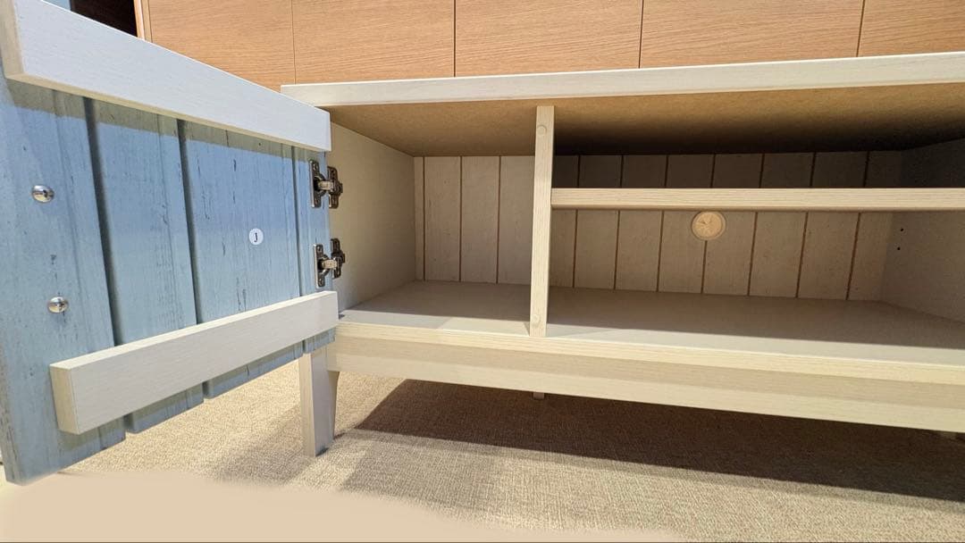 テレビ台 テレビボード ローボード ホワイト ブルー 水色 北欧 韓国