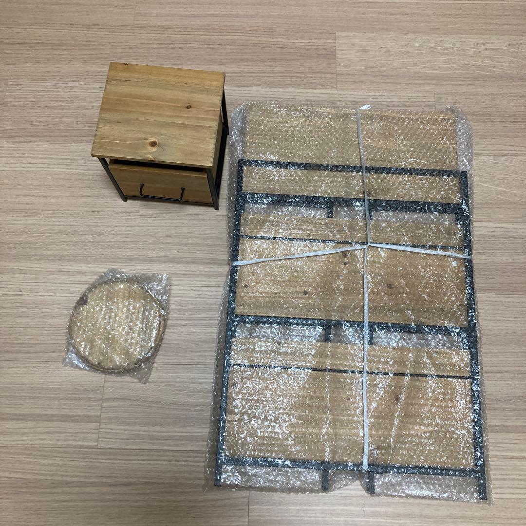 《最終価格》3点セット 木製と金属のオープンシェルフ　福袋