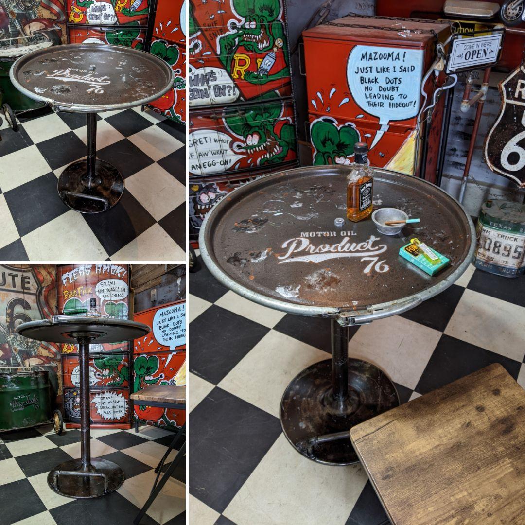 インダストリアルインテリア ガレージテーブル コーヒーテーブル M-Type