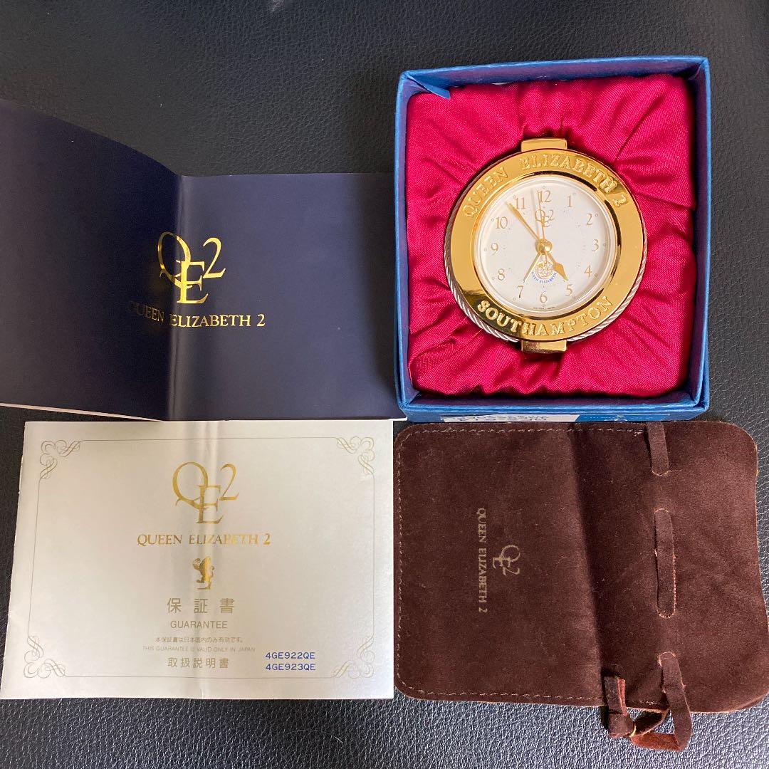 クイーンエリザベス2号 限定品 置き時計 K18 金メッキ仕上げ - メルカリ