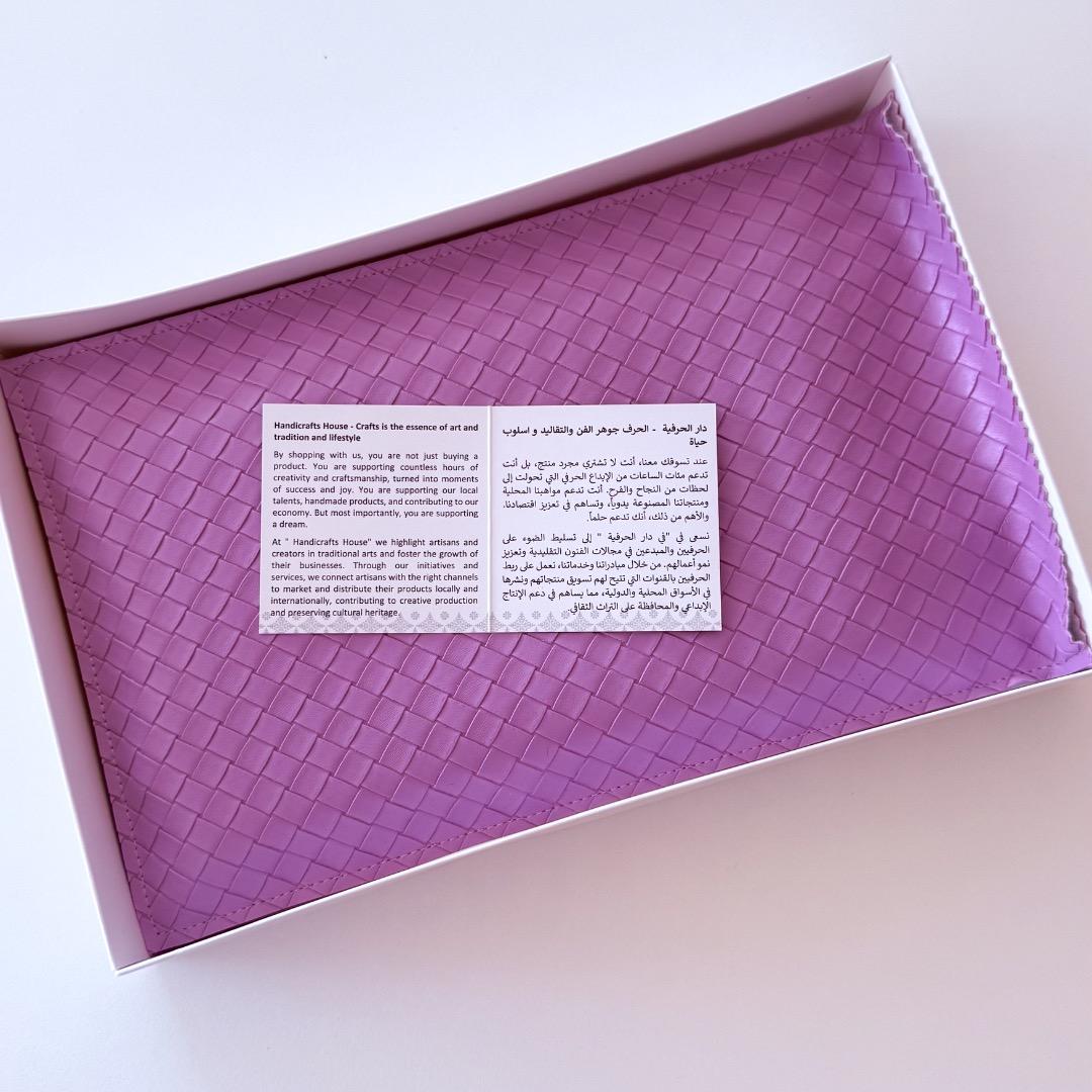 オマーン万博 ハンドメイド クラッチバッグ(紫色)