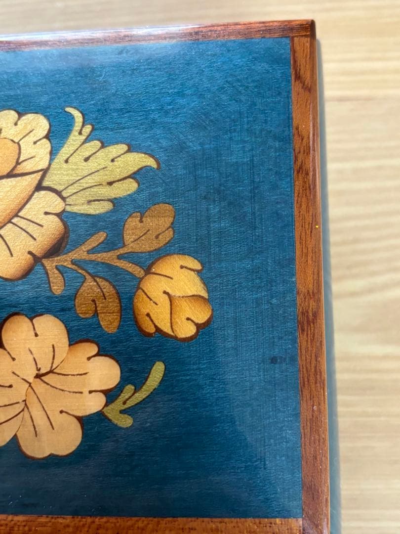 sale❣️未使用ビンテージ イタリア製象嵌細工オルゴールMARIORITA動作品