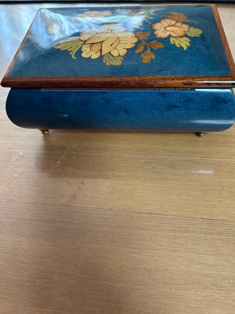 sale❣️未使用ビンテージ イタリア製象嵌細工オルゴールMARIORITA動作品