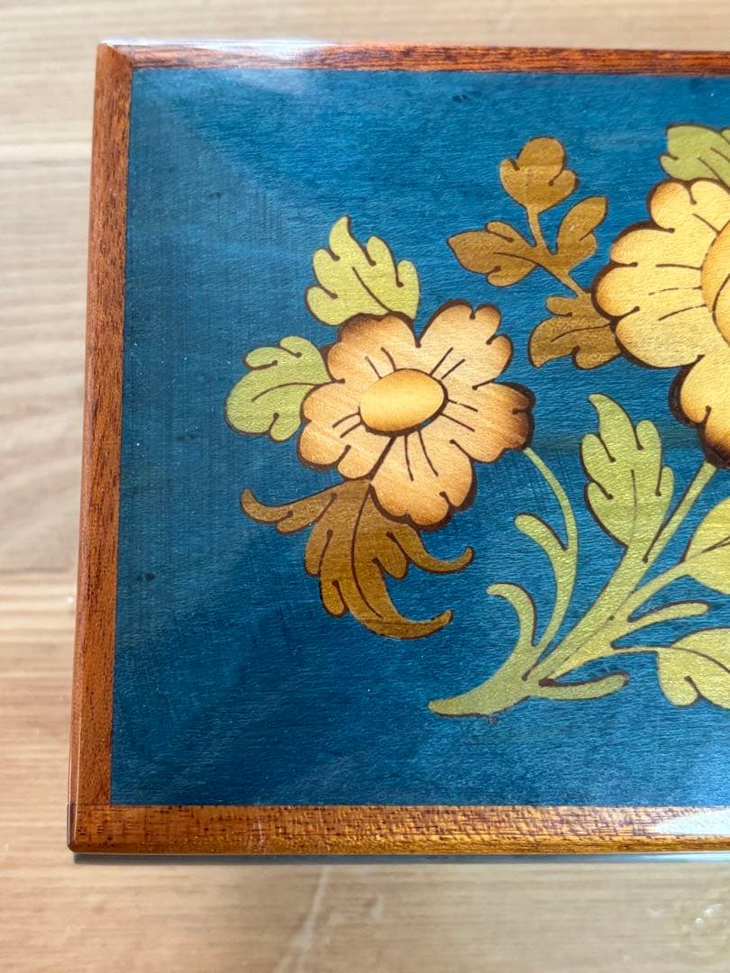 sale❣️未使用ビンテージ イタリア製象嵌細工オルゴールMARIORITA動作品