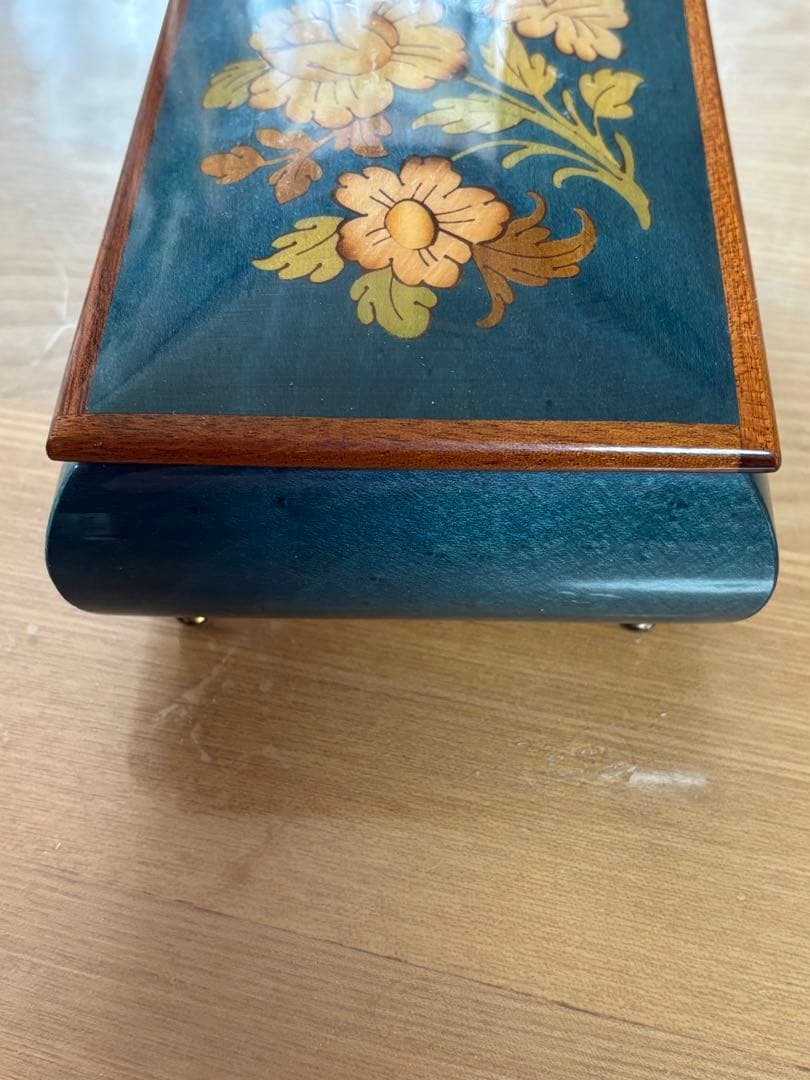 sale❣️未使用ビンテージ イタリア製象嵌細工オルゴールMARIORITA動作品