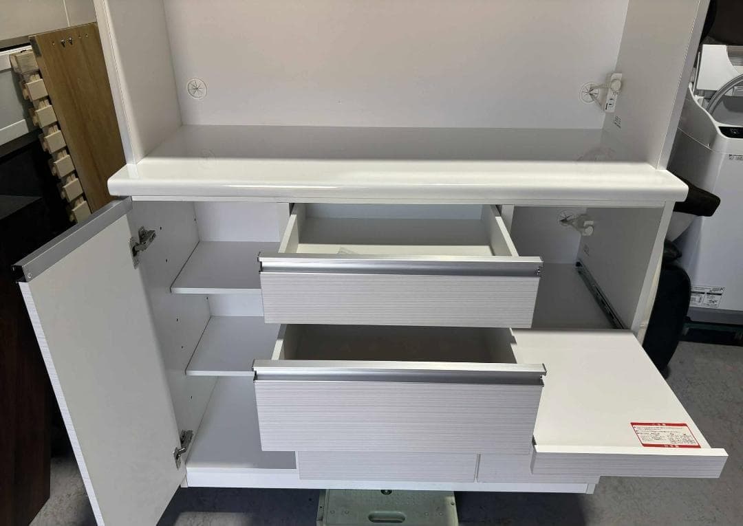 最高級 日本製 古賀家具キッチンボード 幅120cm Used/美品 訳あり