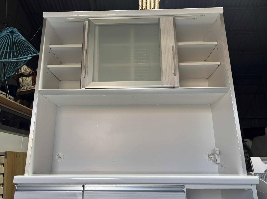 最高級 日本製 古賀家具キッチンボード 幅120cm Used/美品 訳あり