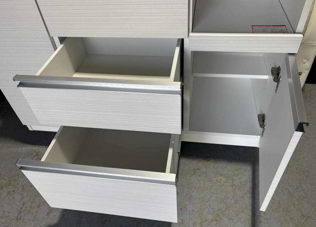 最高級 日本製 古賀家具キッチンボード 幅120cm Used/美品 訳あり