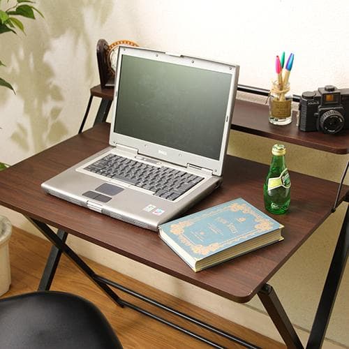 《新品・送料無料》《完成品》フォールディングワークデスク D.BR×BK