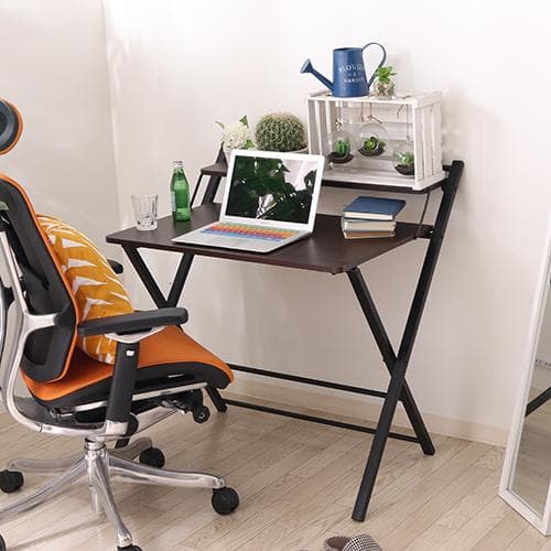 《新品・送料無料》《完成品》フォールディングワークデスク D.BR×BK