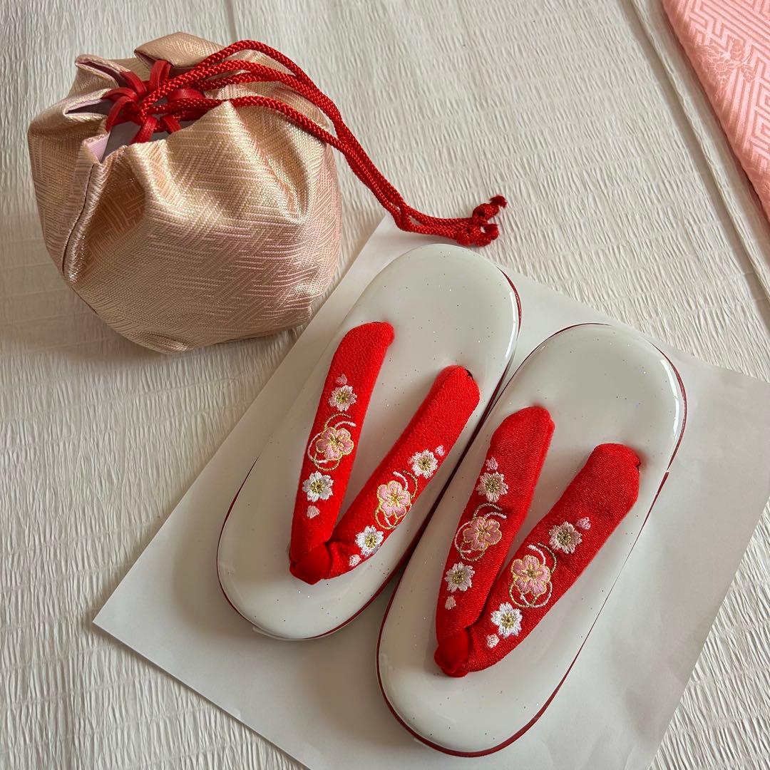 七五三 3歳 フルセット 絞り 着物 正絹 被布 刺繍 三歳 草履 753 刺繍