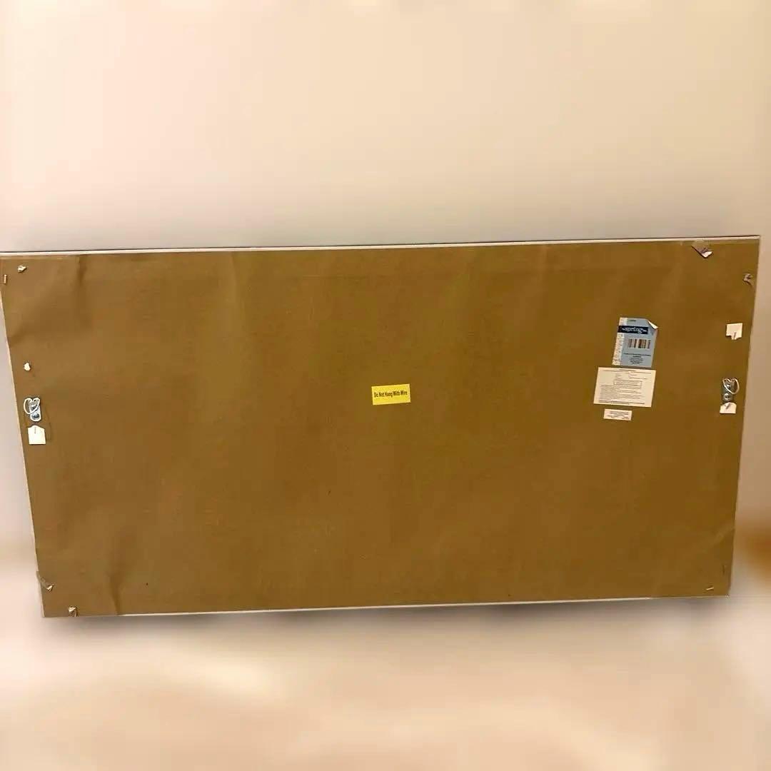 【アメリカで購入】風景画 カフェと街並み 横長95.25cm×49.53cm