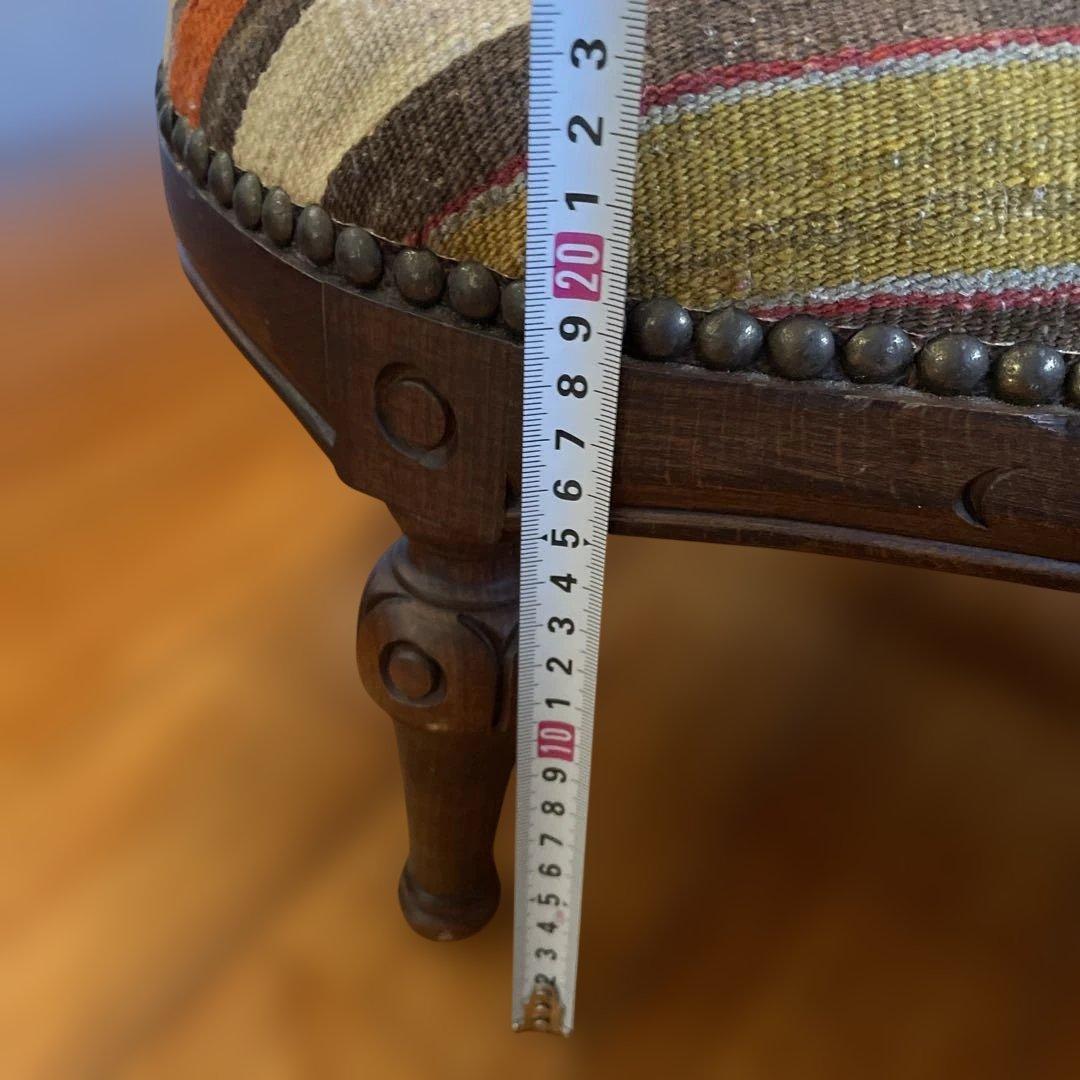 オールドキリムベンチスツール　椅子　昭和ヴィンテージ