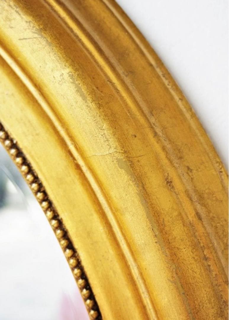 ヴィンテージ/楕円形/壁掛けミラー