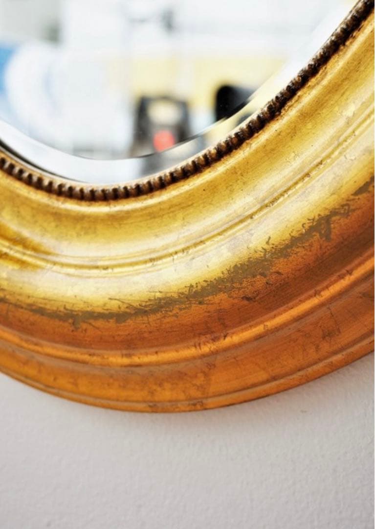 ヴィンテージ/楕円形/壁掛けミラー