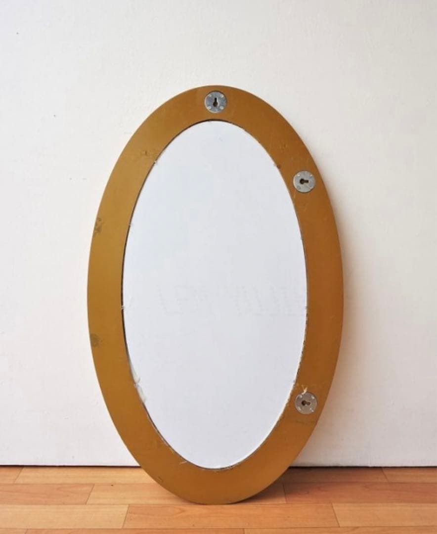 ヴィンテージ/楕円形/壁掛けミラー